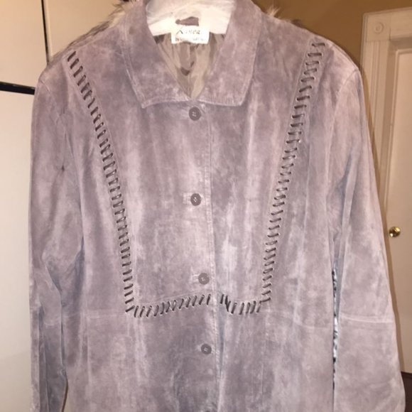 Grey Suede Jacket - Picture 1 of 3